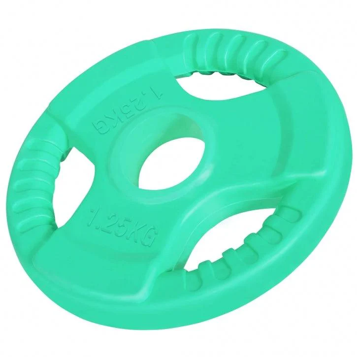 Banco con Soporte para Barra + Juego de Pesas Olímpicas de Goma con Triple Agarre - 150 kg - Image 12