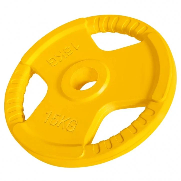 Banco con Soporte para Barra + Juego de Pesas Olímpicas de Goma con Triple Agarre - 150 kg - Image 16
