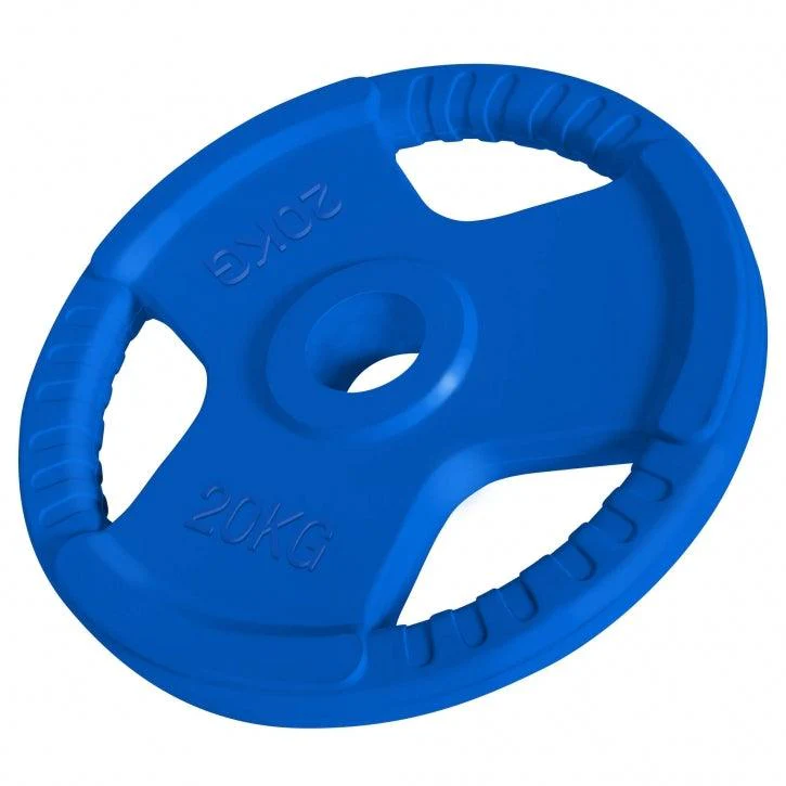 Banco con Soporte para Barra + Juego de Pesas Olímpicas de Goma con Triple Agarre - 150 kg - Image 17