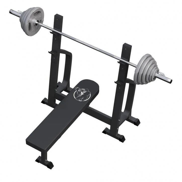 Banco de Musculación Profesional + Juego de Pesas Olímpicas de Hierro Fundido - 130 kg - Image 4