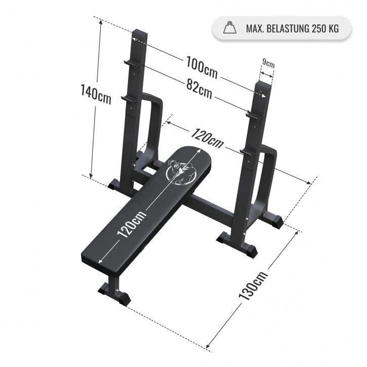 Banco de Musculación Profesional + Juego de Pesas Olímpicas de Hierro Fundido - 130 kg - Image 8