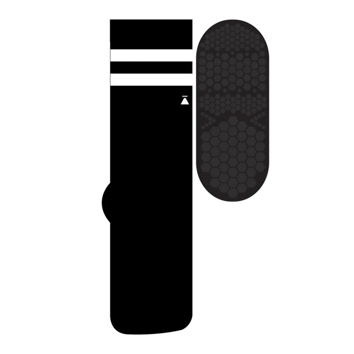Calcetines Grip Crew Black White Stripe - Image 3