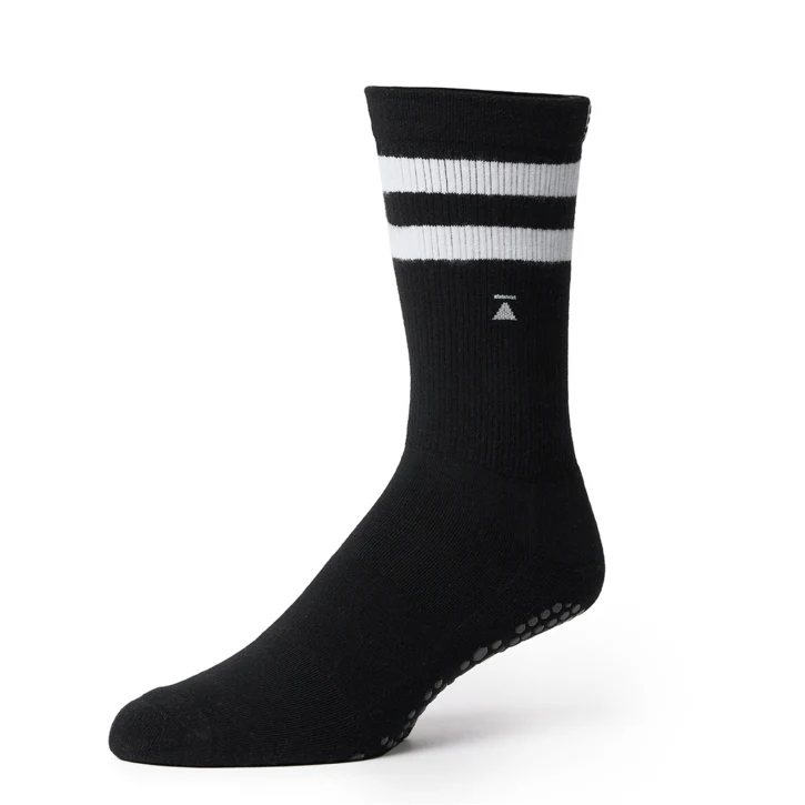 Calcetines Grip Crew Black White Stripe - Image 7