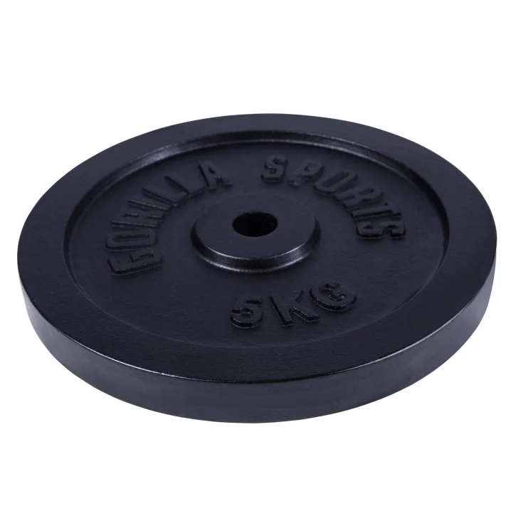 Disco de Pesas de Hierro Fundido 0,5 kg - 30 kg Negro - Image 7