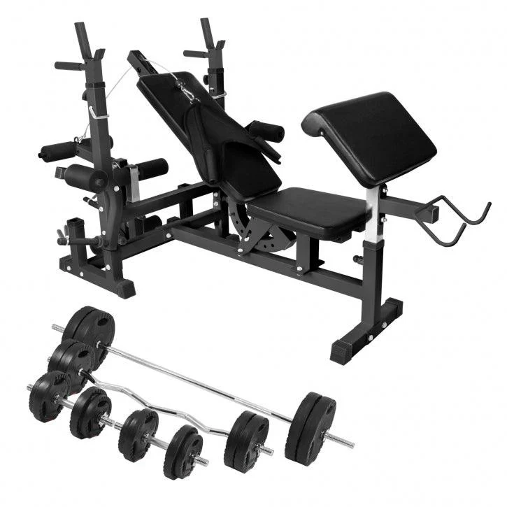 Estación de Musculación con Banco y Set Completo 100 kg - Image 4