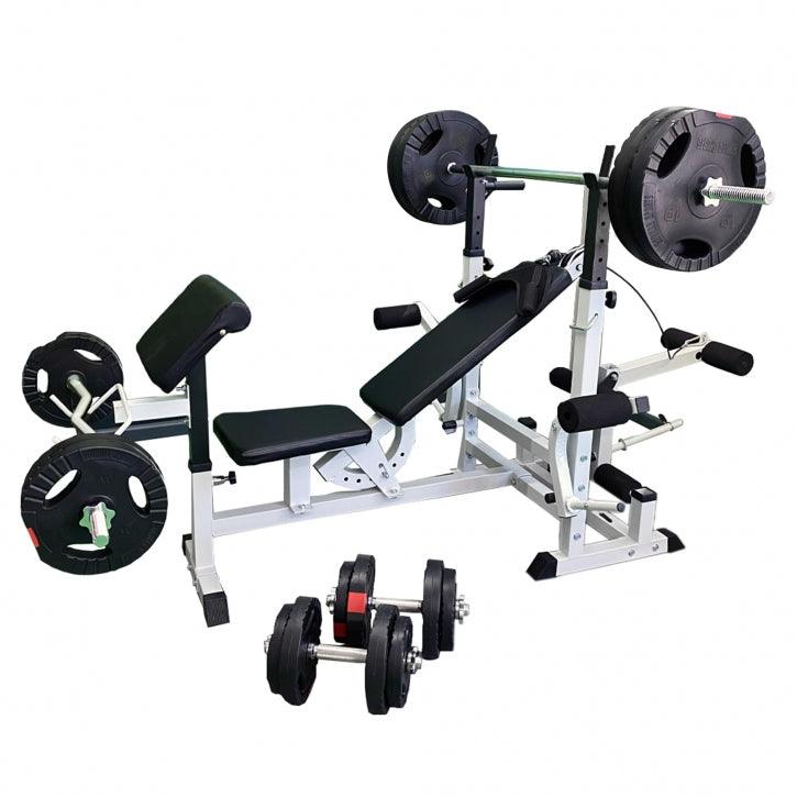 Estación de Musculación con Banco y Set Completo 100 kg - Image 9