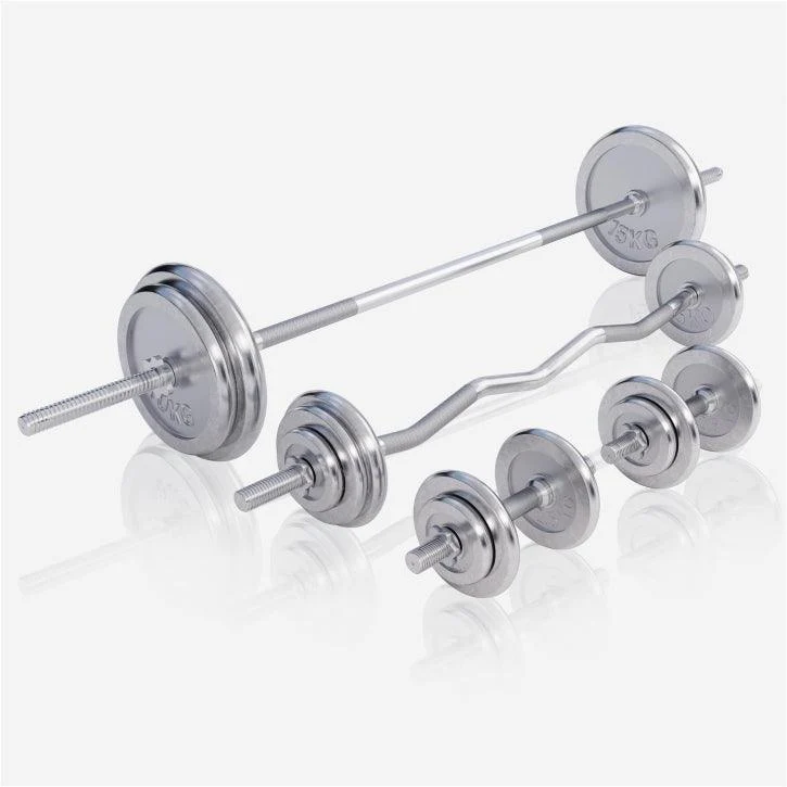 Multiestación Home Gym con Juego de Pesas de Hierro Fundido Cromado - Image 10