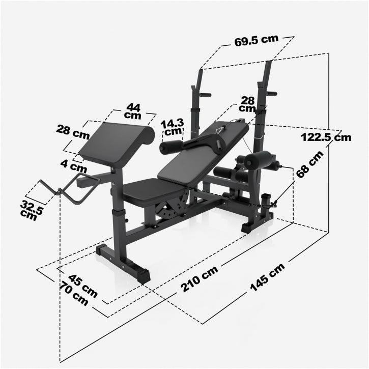 Multiestación Home Gym con Juego de Pesas de Plástico - Image 35
