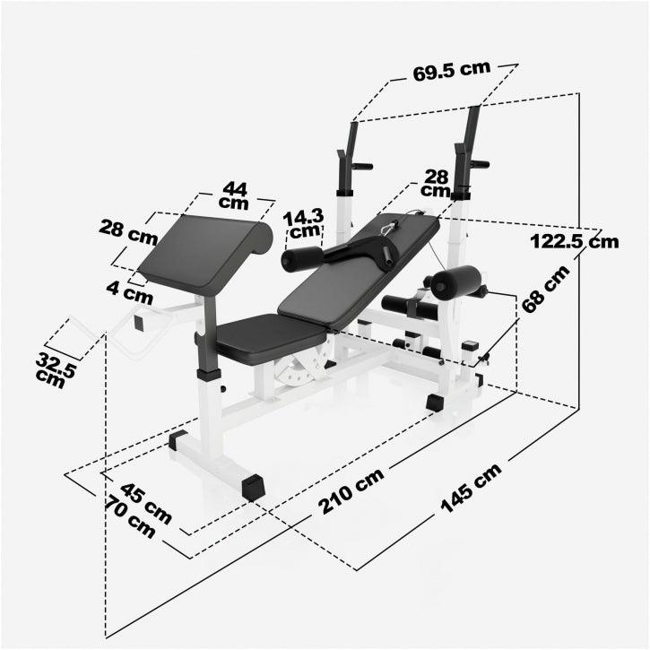 Multiestación Home Gym con Juego de Pesas de Plástico - Image 59