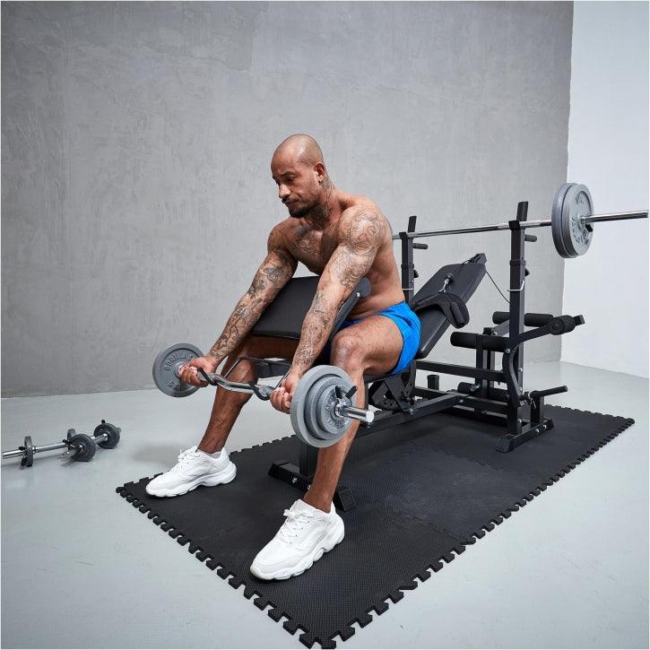 Multiestación Home Gym con Juego de Pesas de Hierro Fundido - Image 15