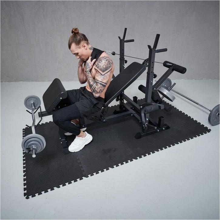 Multiestación Home Gym con Juego de Pesas de Hierro Fundido - Image 17