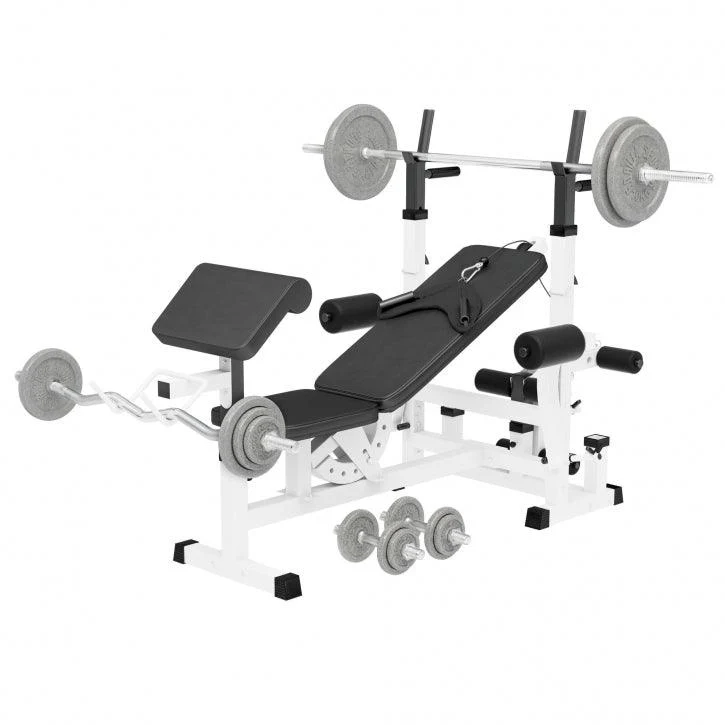 Multiestación Home Gym con Juego de Pesas de Hierro Fundido - Image 18