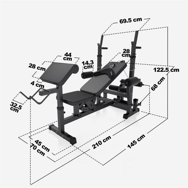 Multiestación Home Gym con Juego de Pesas de Hierro Fundido - Image 7
