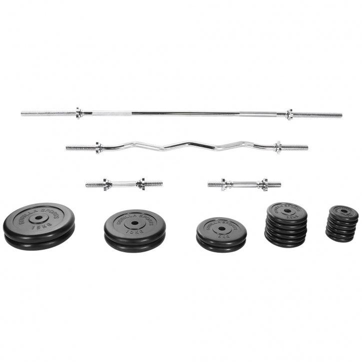 Set de Barra y Discos de Pesas de Goma - Image 4