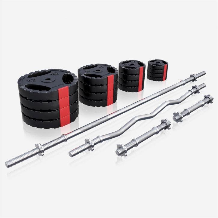 Set de Barra y Discos de Pesas de Plástico con Triple Agarre - Image 3