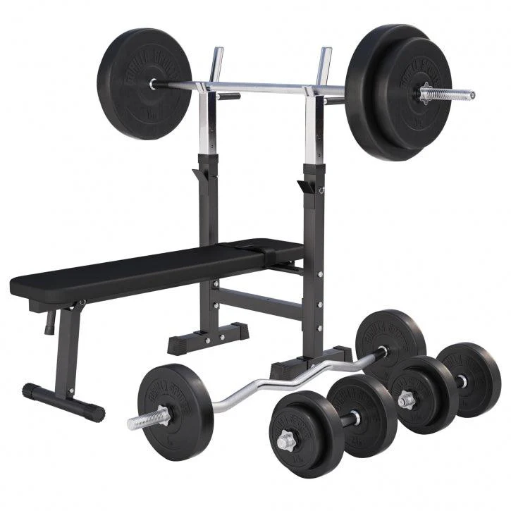 Banco de Musculación con Juego de Pesas de Plástico - Image 58