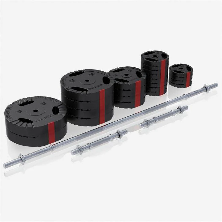 Set de Barra Larga y Discos de Pesas de Plástico con Triple Agarre 60 - 130 kg - Image 16