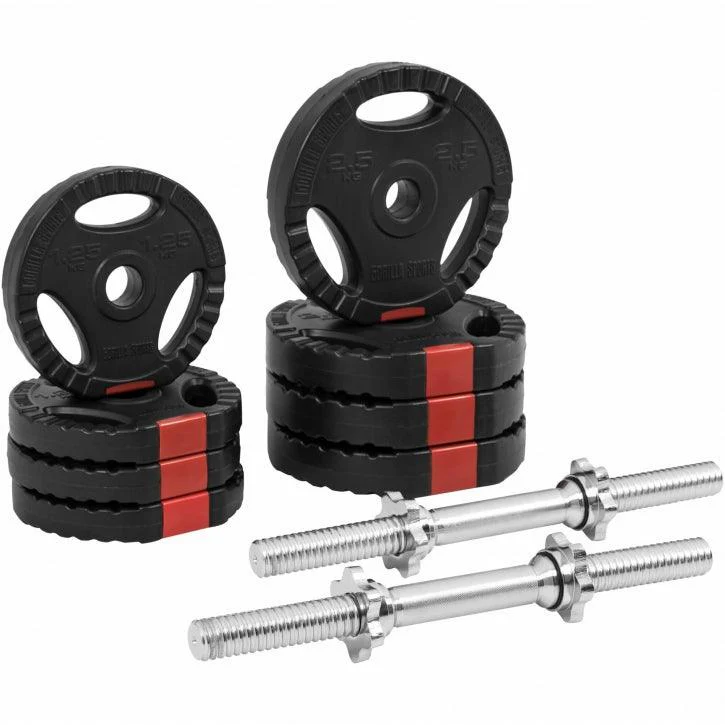 Set de Barra Larga y Discos de Pesas de Plástico con Triple Agarre 60 - 130 kg - Image 5