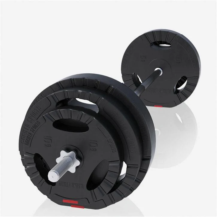 Set de Barra Larga y Discos de Pesas de Plástico con Triple Agarre 60 - 130 kg - Image 9