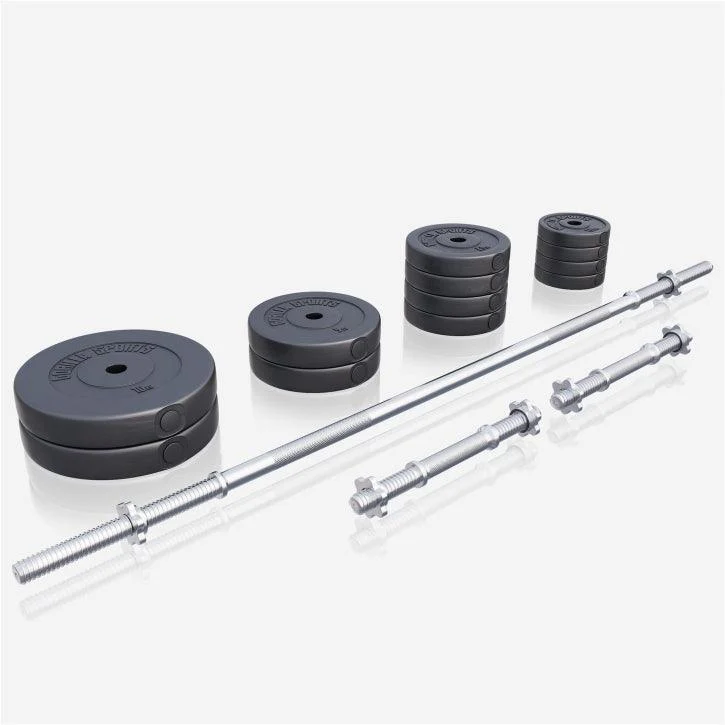 Set de Barra Larga y Discos de Pesas de Plástico - Image 25