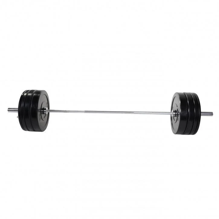 Set de Barra y Discos de Pesas Olímpicos de Goma - 140 kg - Image 3