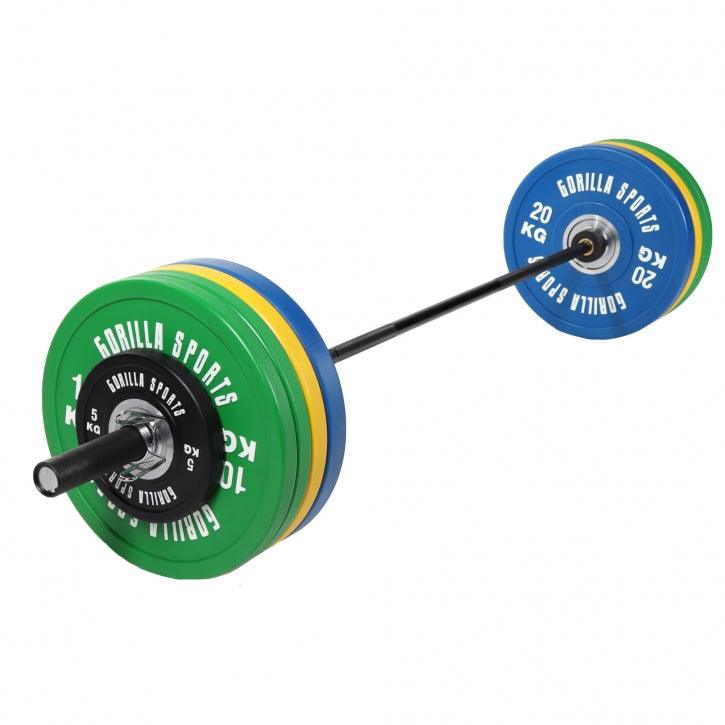 Set de Barra y Discos de Pesas Bumper Olímpicos - 140 kg