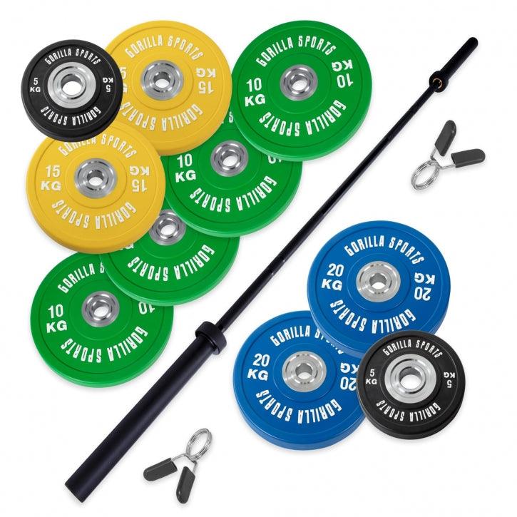 Set de Barra y Discos de Pesas Bumper Olímpicos - 140 kg - Image 2