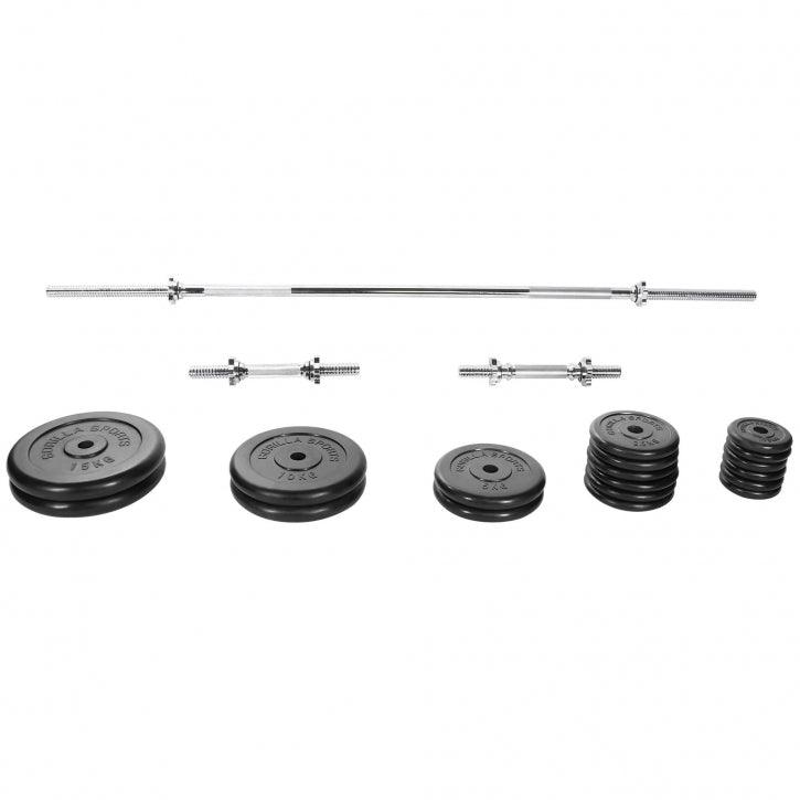 Set de Barra y Discos de Pesas de Goma - Image 4