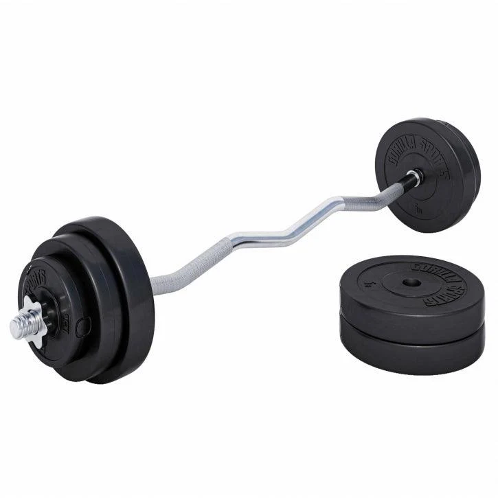 Set de Curl Z con Discos de Pesas de Plástico
