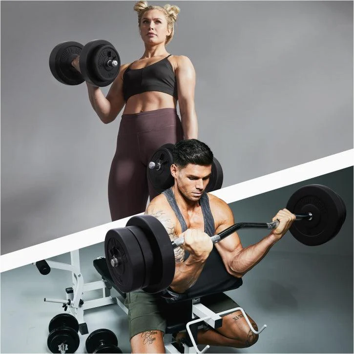 Set de Curl con Barra Z y Discos de Pesas 70 kg - Image 2