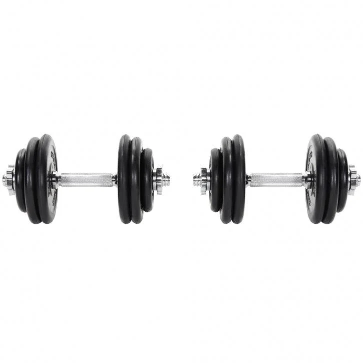 Set de Mancuernas y Discos de Pesas de Goma 30 kg - Image 3