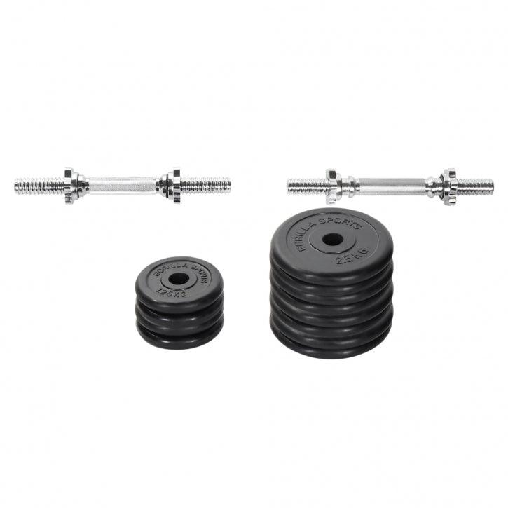 Set de Mancuernas y Discos de Pesas de Goma 30 kg - Image 4