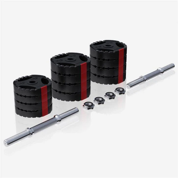 Set de Barra y Discos de Pesas de Plástico con Triple Agarre - Image 3