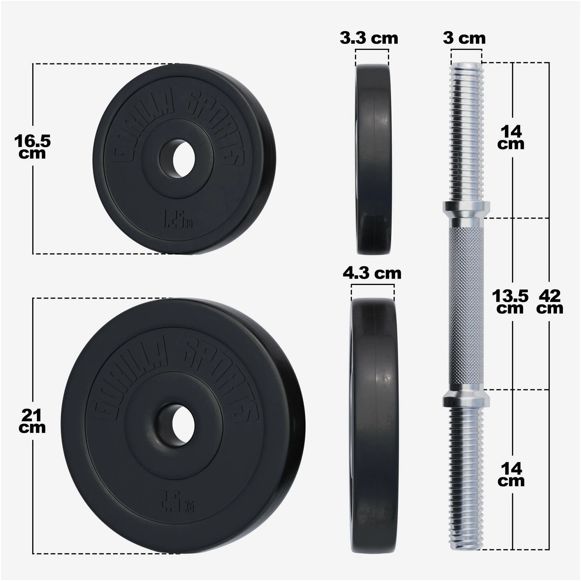 Set de Mancuernas y Discos de Pesas de Plástico - Image 4
