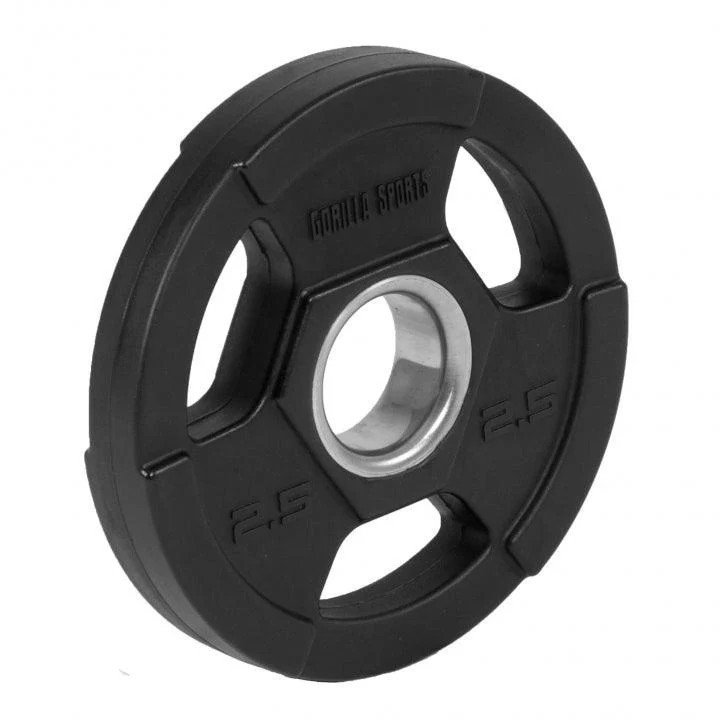 Set de Barra y Discos de Pesas Olímpicos de Plástico con Triple Agarre - 130 kg - Image 10