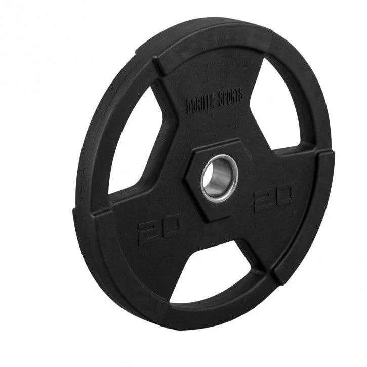 Set de Barra y Discos de Pesas Olímpicos de Plástico con Triple Agarre - 130 kg - Image 11