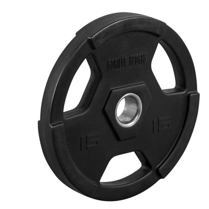 Set de Barra y Discos de Pesas Olímpicos de Plástico con Triple Agarre - 130 kg - Image 9
