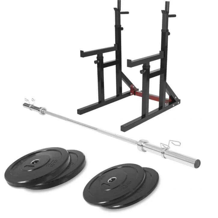 Soporte para Sentadillas + Set de Barra y Discos de Pesas de Pástico 30 - 50 mm - Image 11