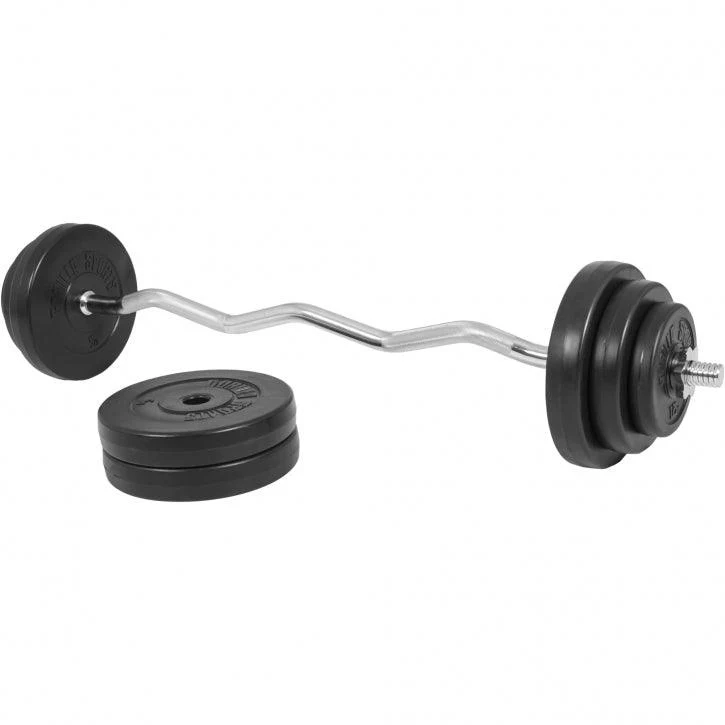Soporte para Barra y Set de Curl Z con Discos de Pesas de Plástico - Image 4