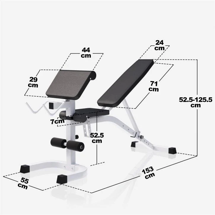 Banco con Soporte para Barra + Juego de Pesas de Plástico con Triple Agarre + Protector Suelo - Image 7