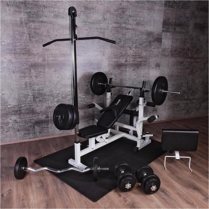 Multiestación Home Gym + Torre de Polea + Juego de Pesas de Plástico + Protector Suelo - Image 16