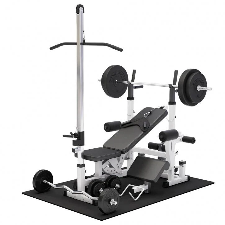Multiestación Home Gym + Torre de Polea + Juego de Pesas de Plástico + Protector Suelo - Image 4