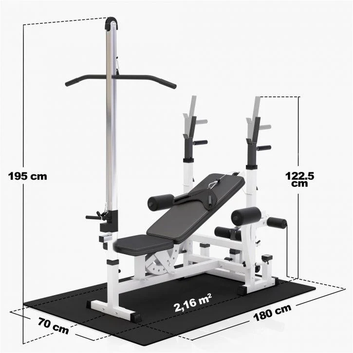 Multiestación Home Gym + Torre de Polea + Juego de Pesas de Plástico + Protector Suelo - Image 5