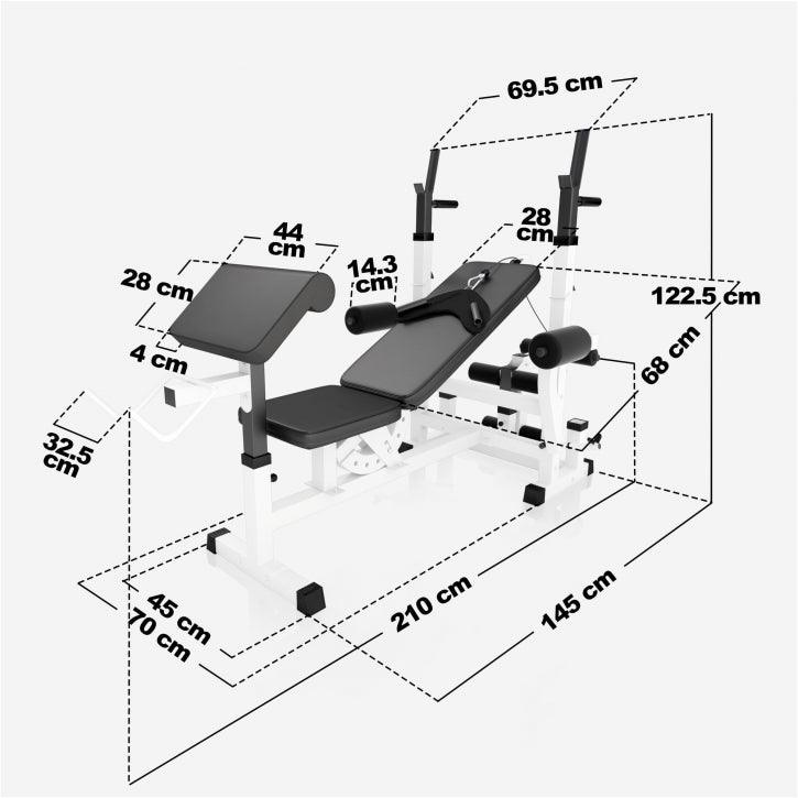 Multiestación Home Gym + Torre de Polea + Juego de Pesas de Plástico con Triple Agarre + Protector Suelo - Image 8