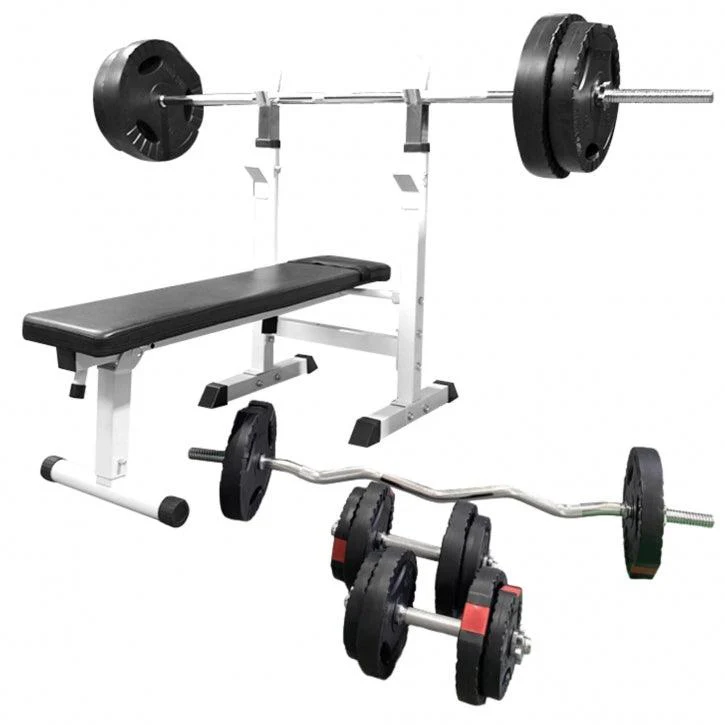 Banco de Musculación con Juego de Pesas de Plástico con Triple Agarre - Image 4