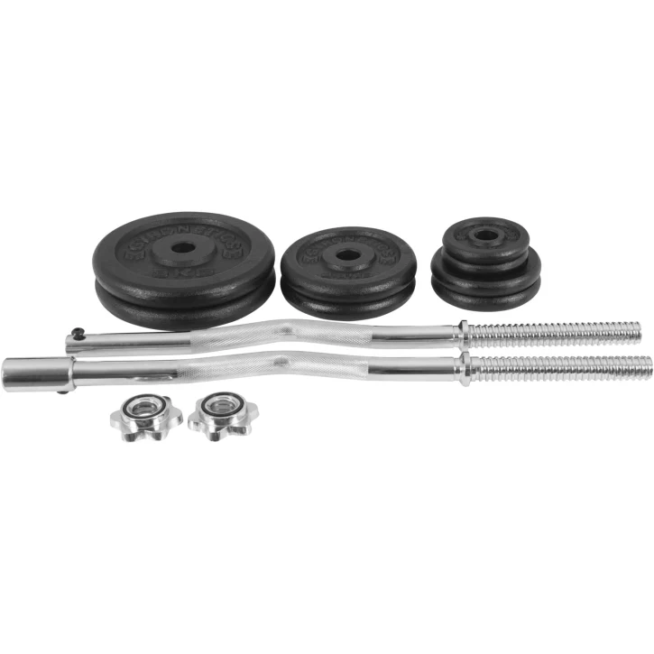 Set de Barra Desmontable y Discos de Hierro Fundido E-Series - 23,5 kg - Image 2