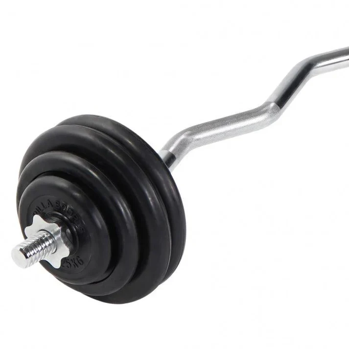 Set de Curl Z y Discos de Pesas de Goma - 35 kg - Image 2