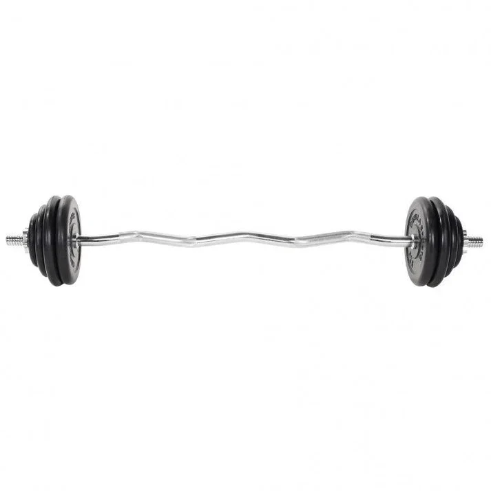 Set de Curl Z y Discos de Pesas de Goma - 35 kg - Image 3