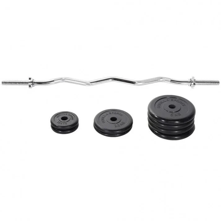 Set de Curl Z y Discos de Pesas de Goma - 35 kg - Image 4