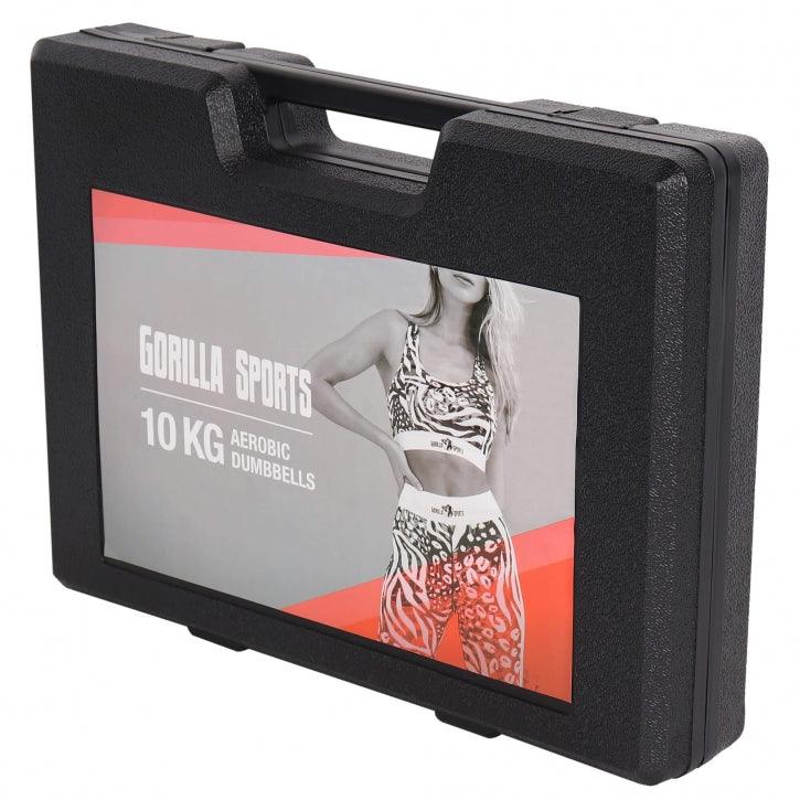 Set de mancuernas de gimnasia de 10 kg con maletín - Image 4